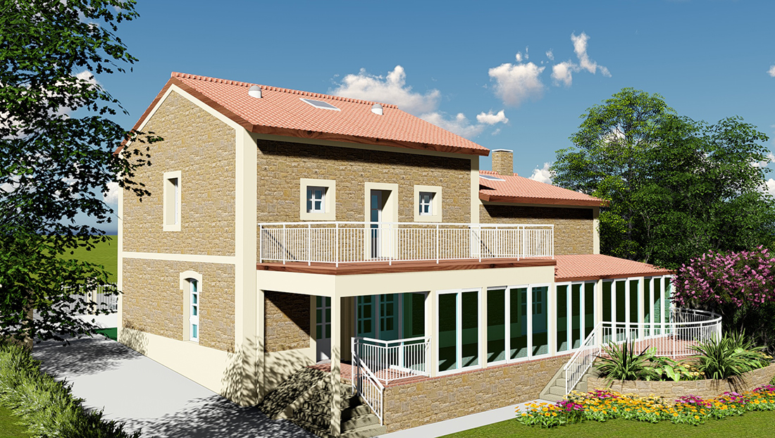 Arquitectura y Diseño, Reforma Integral Casa Rural, Visualización